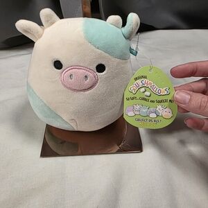 Squishmallows “Belana the Cow” Mini Plush 5" Blue & White NWT